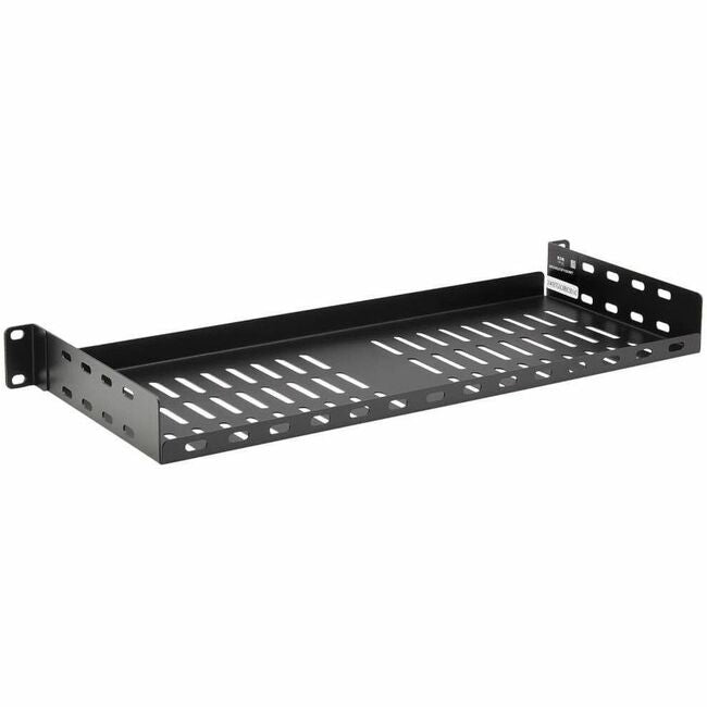 Eaton Tripp Lite SmartRack steel cantilever fixed rack shelf 1U vented, 7-inch deep, supports up to 40 lb, used for rack equipment.