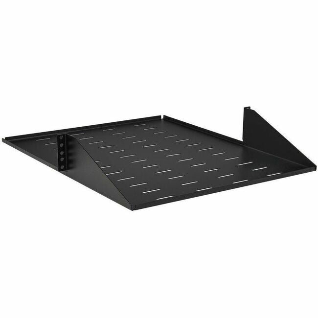 Eaton Tripp Lite SmartRack steel center-mounted vented rack shelf, 2U, 21.5 inches deep, holds up to 100 lbs, for server equipment.