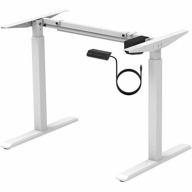 Monoprice, Inc. 31291 Monoprice Sit-Stand Single Motor Height Adjustable Table Desk Frame, Electric, White