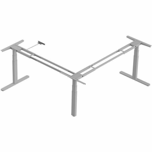 Monoprice, Inc. 34829 Workstream Triple-Motor Height-Adjustable Sit-Stand L-Shaped Corner Desk Frame, Gray