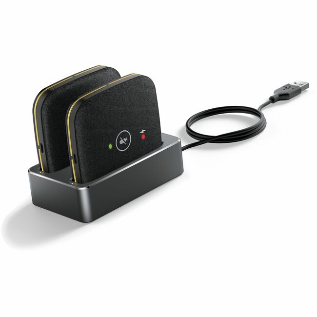 Teledynamic YEA-CPW65-DECT-DUO Yealink CPW65 Wireless Full Duplex Microphone for Conferencing, Meeting Room - Black