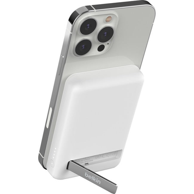 Belkin International INC BPD004BTWT Belkin BoostCharge Magnetic Wireless Power Bank 5K + Stand