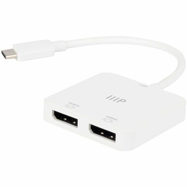 Monoprice, Inc. 43526 Monoprice USB-C to Dual 4K DisplayPort Adapter (Dual 4K@60Hz)