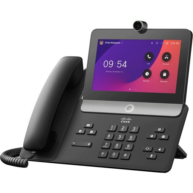 Cisco Systems CP-8875-K9= Webex 8875 IP Phone - Corded - Corded - Wi-Fi, Bluetooth - Desktop - Carbon Black