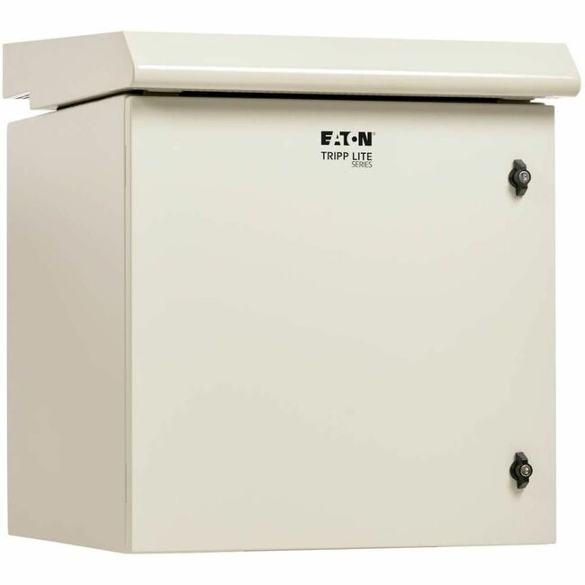 Eaton SRN3RG12U Tripp Lite industrial wall-mount metal rack enclosure with lock, NEMA 3R, internal fans, 12U gray cabinet