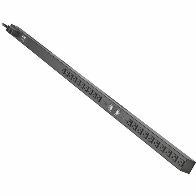 Eaton PDUMV30-ISO single-phase metered PDU with NEMA outlets, surge protection, 10 ft cord, vertical mount, 120V, 3840 Joules