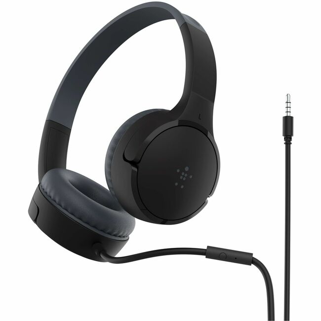 Belkin International INC AUD004BTBK Belkin SOUNDFORM Mini Wired On-Ear Headphone for Kids