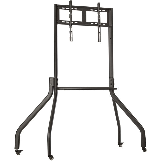 Eaton rolling TV cart with wide legs and locking casters holding a 42-65 inch display, designed for secure mobile TV placement.