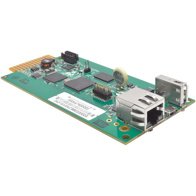 Eaton WebCardLXE network card for Tripp Lite UPS systems and PDUs, used for remote management and monitoring.