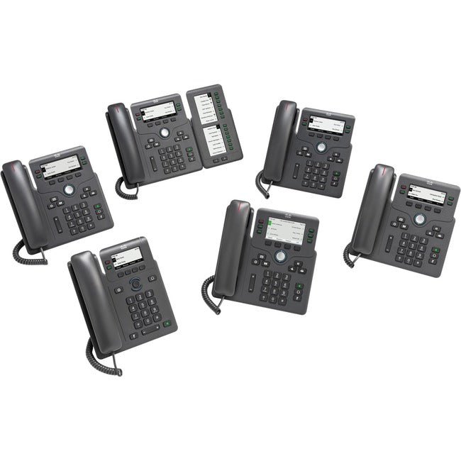 Cisco Systems CP-6861-3PW-AU-K9= Cisco 6861 IP Phone - Corded - Corded/Cordless - Wi-Fi, Bluetooth - Wall Mountable - Gray