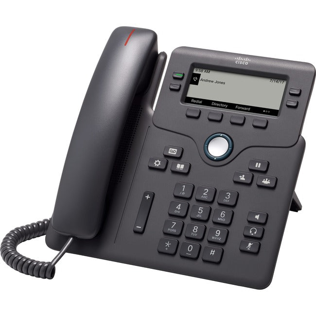 Cisco Systems CP-6841-3PW-AU-K9= Cisco 6841 IP Phone - Corded - Corded - Wall Mountable, Desktop - Charcoal