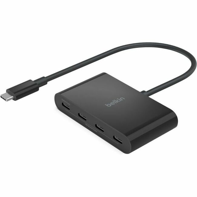 Belkin International INC AVC018BTBK Belkin Connect USB-C 4-Port Hub, Adapter Dongle, 4xUSB-C Ports & 100W PD Max 10Gbps Data Transfer Mac/Chromebook