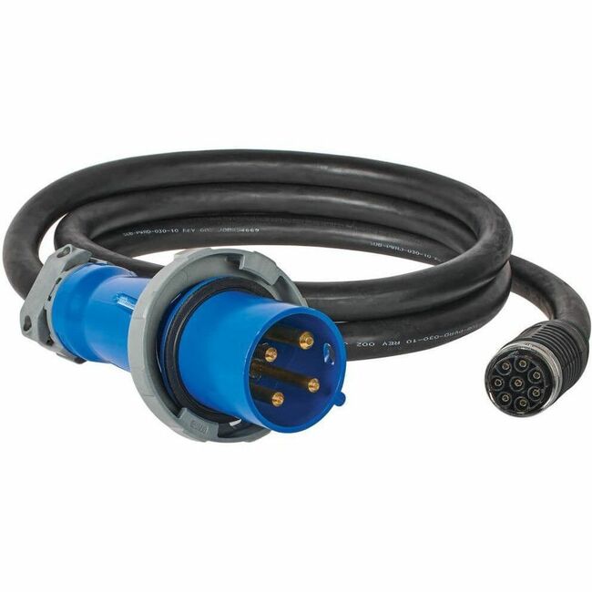 Eaton CBL356-10 power cord for Eaton universal PDUs, 10 ft. 60A, 208V, Delta 3-phase, black cord with connectors.