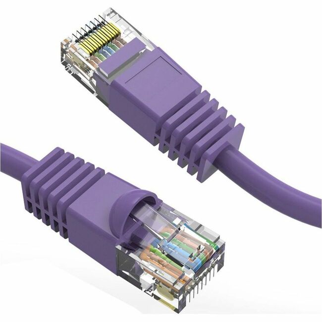 Axiom AXG100002 8FT CAT5E 350mhz Patch Cable Molded Boot (Purple) - TAA Compliant