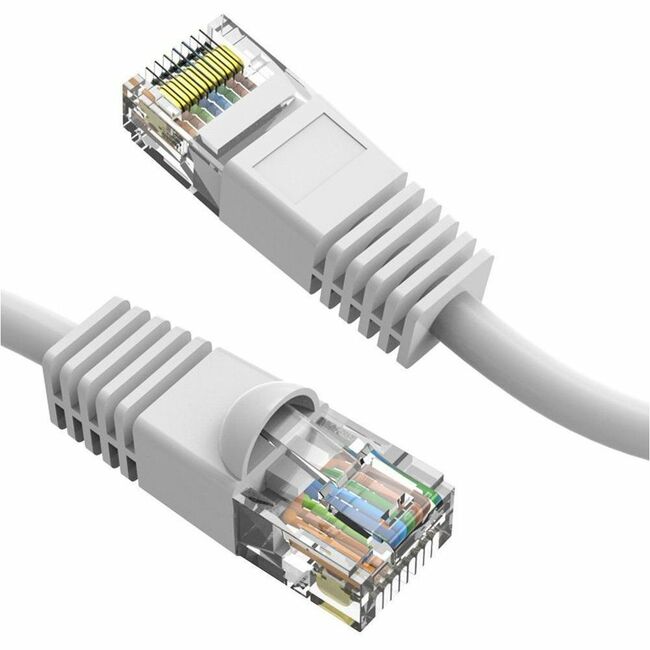 Axiom AXG100022 12FT CAT5E 350mhz Patch Cable Molded Boot (White) - TAA Compliant