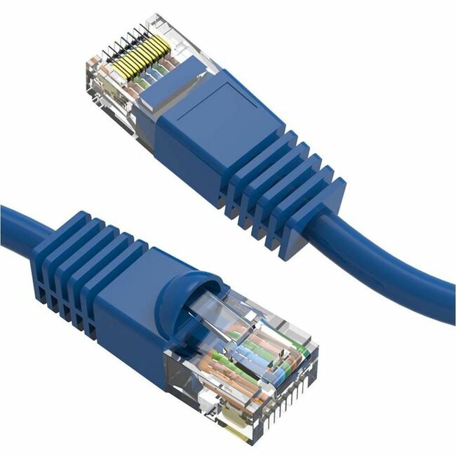 Axiom AXG100034 35FT CAT5E 350mhz Patch Cable Molded Boot (Blue) - TAA Compliant