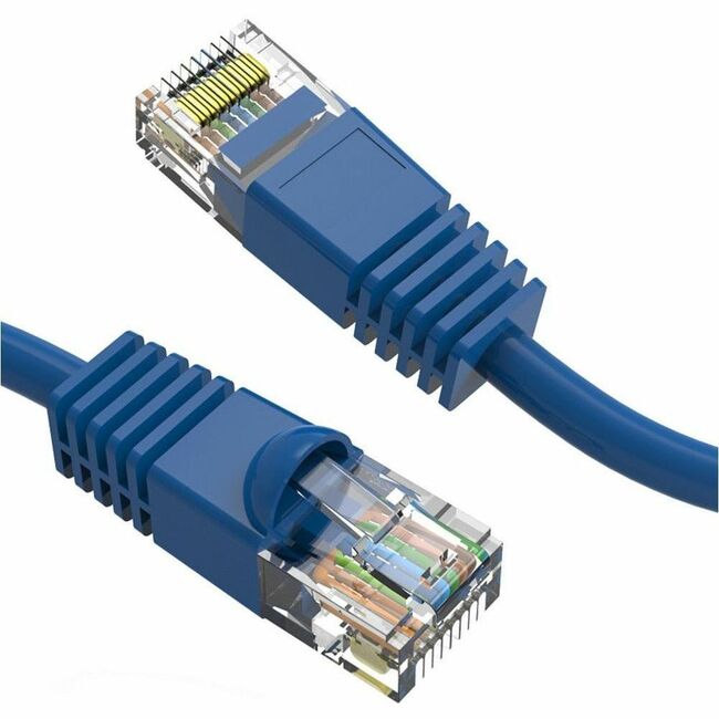 Axiom AXG99998 8FT CAT5E 350mhz Patch Cable Molded Boot (Blue) - TAA Compliant