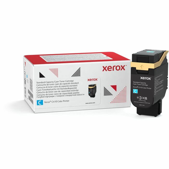 Xerox 006R04678 Genuine Xerox&reg; C410 Color Printer, VersaLink&reg; C415 Color Multifunction Printer Cyan Standard capacity Toner Cartridge (2000 Pages) - 006R04678