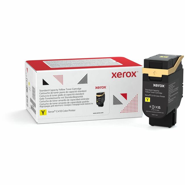 Xerox 006R04680 Genuine Xerox&reg; C410 Color Printer, VersaLink&reg; C415 Color Multifunction Printer Yellow Standard capacity Toner Cartridge (2000 Pages) - 006R04680