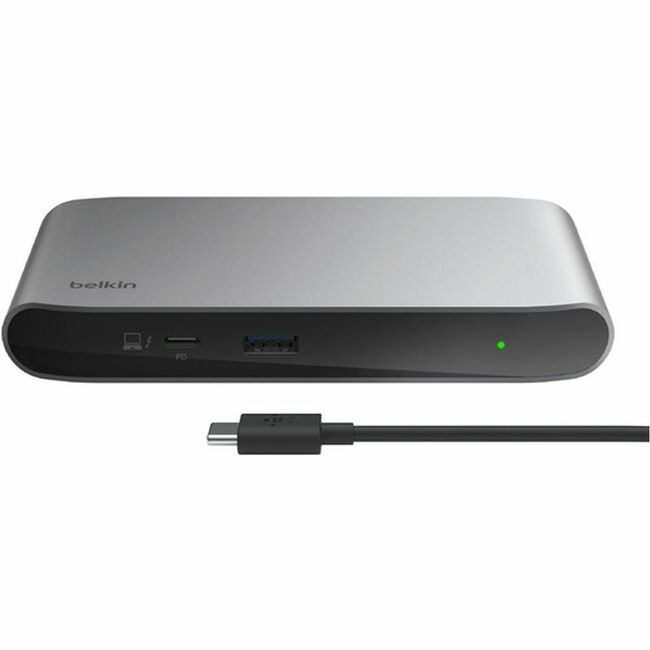Belkin International INC INC013TTSGY Belkin Thunderbolt 4 5-in-1 Multiport Core Hub - USB 4 - 40 Gbps - 96W - 4xTB4 USB-C, 1xUSB-A - Docking Station - Grey