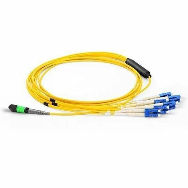 Axiom AXG96661 MPO Female to 4 LC Singlemode 9/125 Fiber Breakout Cable 2m - TAA Compliant