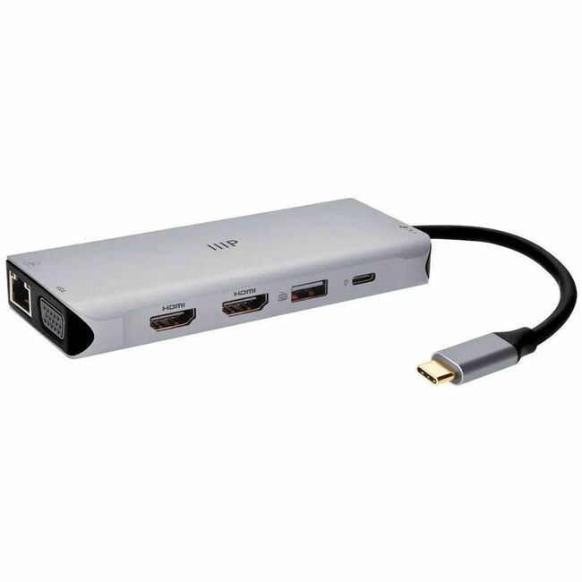 Monoprice, Inc. 44466 Monoprice 12-in-1 Dual-HDMI + VGA MST Dock 12-in-1 Dual-HDMI + VGA MST Dock