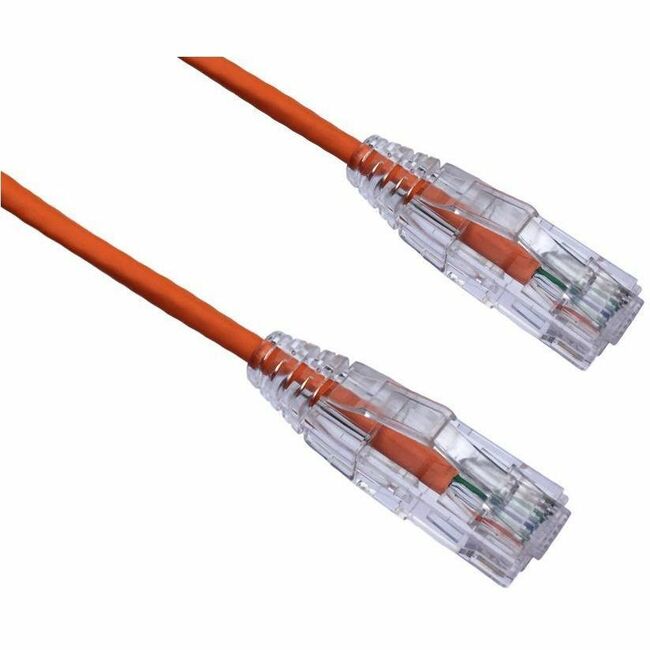 Axiom AXG97764 60FT CAT6 Snagless BENDnFLEX Ultra-Thin Patch Cable - Orange - TAA Compliant