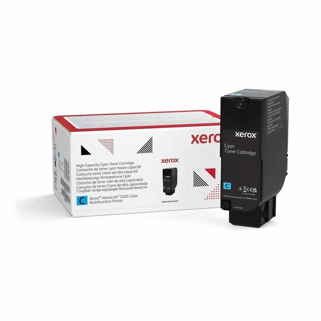 Xerox 006R04637 Genuine Xerox&reg; VersaLink&reg; C625 Color Multifunction Printer Cyan High capacity Toner Cartridge (16000 Pages) - 006R04637