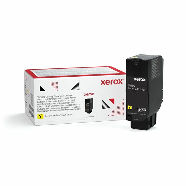 Xerox 006R04619 Genuine Xerox&reg; VersaLink&reg; C620 Color Printer, C625 Color Multifunction Printer Yellow Standard capacity Toner Cartridge (6000 Pages) - 006R04619