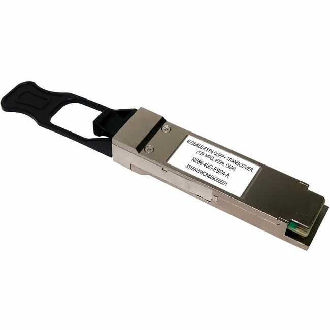 Eaton N286-40G-ESR4-A Tripp Lite by Eaton Arista-Compatible QSFP-40G-SR4 QSFP+ Transceiver - 40GBase-SR4, MTP/MPO MMF, 40 Gbps, 850 nm, 400 m (1312 ft.)