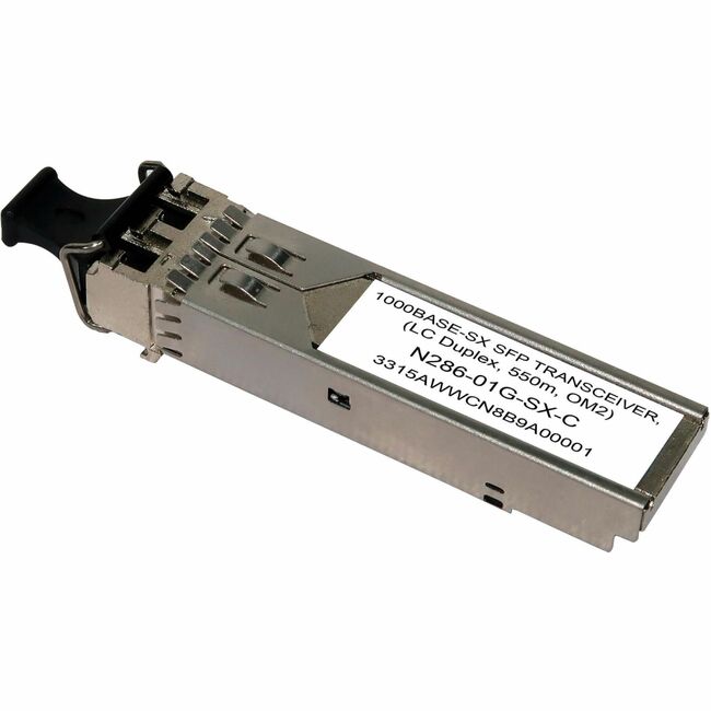 Eaton Tripp Lite Cisco-compatible GLC-SX-MMD SFP transceiver module with LC duplex connector, 1.25 Gbps, 850 nm, 550 m for networking