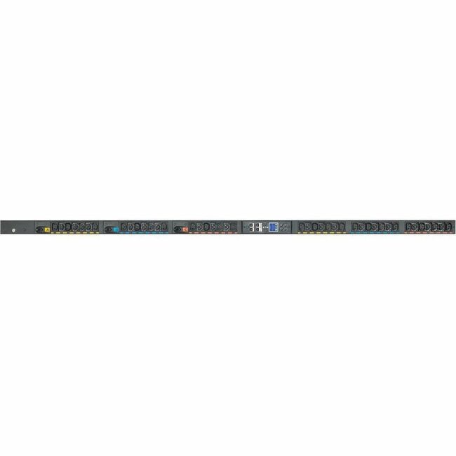 Eaton EVMIGU23A-E universal-input metered PDU G4 with 24 outlets, 208V and 415/240V, vertical 0U design, input cable sold separately.