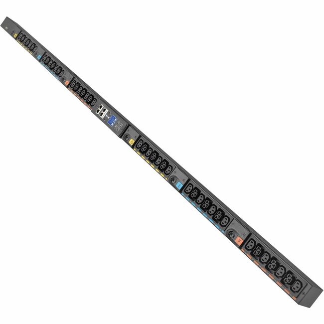 Eaton EVMIGU23X-E universal-input metered PDU G4 with 42 outlets, 208V/415V, end-entry input, 72-inch vertical design
