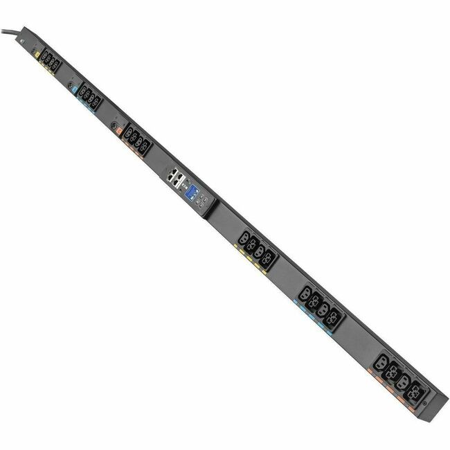 Eaton EVMA2120A 3-phase managed rack PDU with 24 outlets, 120/208V, 16A, L21-20 input, 10 ft cord, vertical 0U design