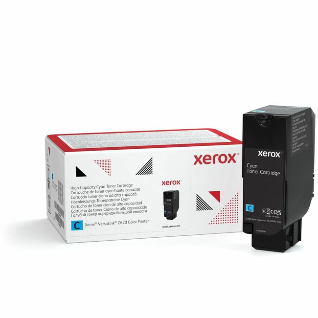 Xerox 006R04625 Genuine Xerox&reg; VersaLink&reg; C620 Color Printer Cyan High capacity Toner Cartridge (12000 Pages) - 006R04625