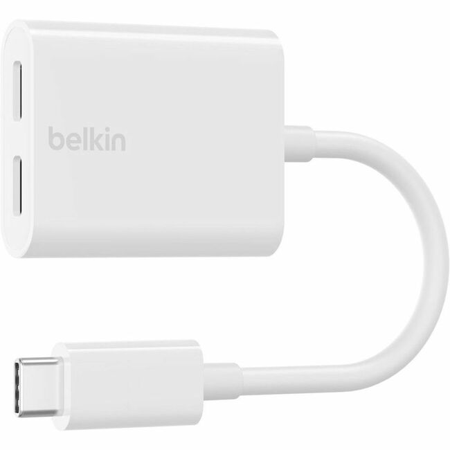 Belkin International INC F7U081BTWH Belkin RockStar USB-C Audio + Charge Adapter