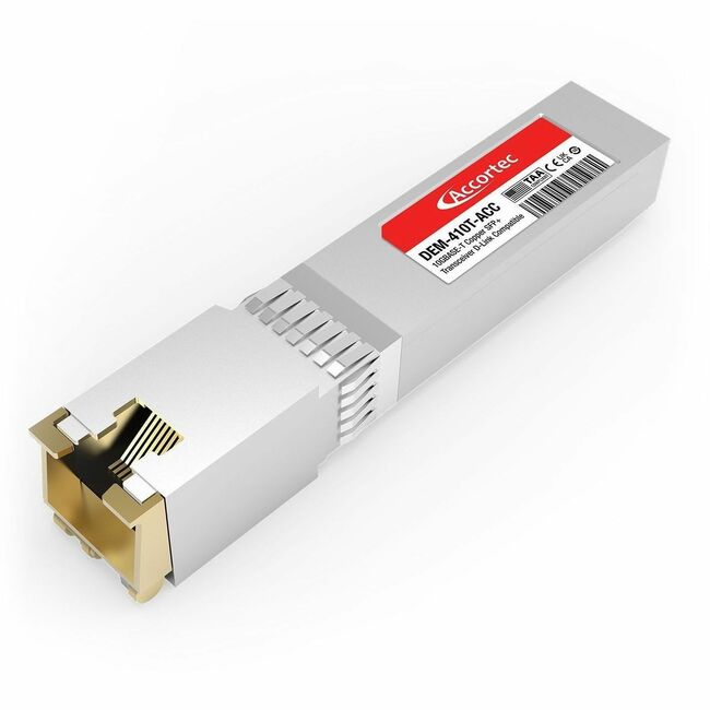 Accortec Incorporated DEM-410T-ACC Accortec 10GBASE-T Copper SFP+ Transceiver D-Link Compatible