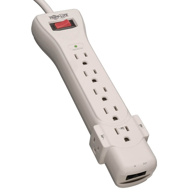 Eaton SUPER6TEL Tripp Lite Series Protect It! 7-Outlet Surge Protector, 6 ft. (1.83 m) Cord, 1080 Joules, Fax/Modem Protection, RJ11