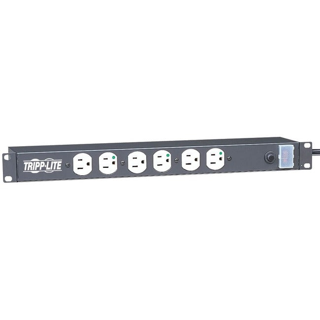 Eaton RS1215-HG Tripp Lite Series 1U rackmount power strip with 12 hospital-grade outlets and 15 ft. cord, not for patient-care.