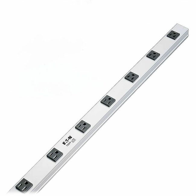 Eaton PS7224-20 Tripp Lite 24-outlet vertical power strip with 15 ft. cord, 120V, 20A, 5-20P plug, shown in close-up.