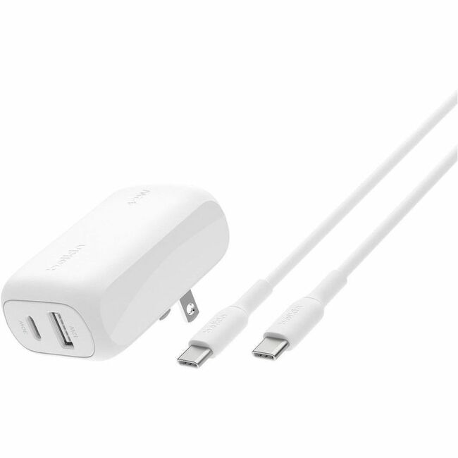 Belkin International INC WCB009DQ1MWH-B6 Belkin BoostCharge Dual Wall Charger 42W