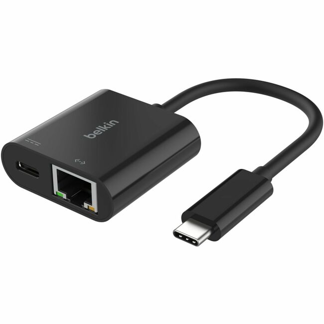 Belkin International INC INC019BTBK Belkin Connect USB-C to Ethernet + Charge Adapter 100W