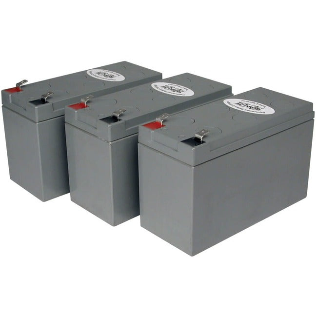 Eaton RBC53 UPS replacement battery cartridge kit with three 12V 9AH batteries for Powerware and Liebert UPS systems.