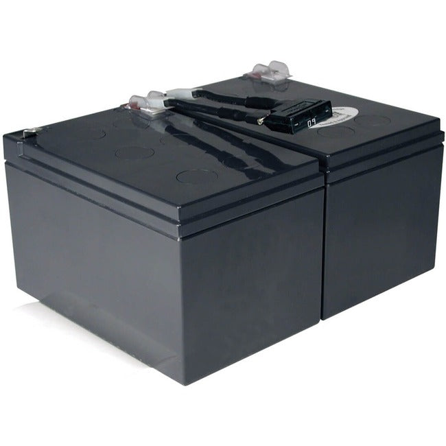 Eaton RBC6A Tripp Lite Series UPS replacement battery cartridge showing a black, rectangular UPS battery with cables attached.