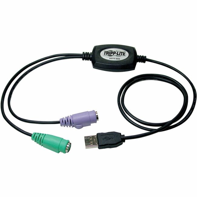 Eaton B015-000 Tripp Lite by Eaton Compact USB to PS/2 Adapter Plug and Play Notebook / Desktop