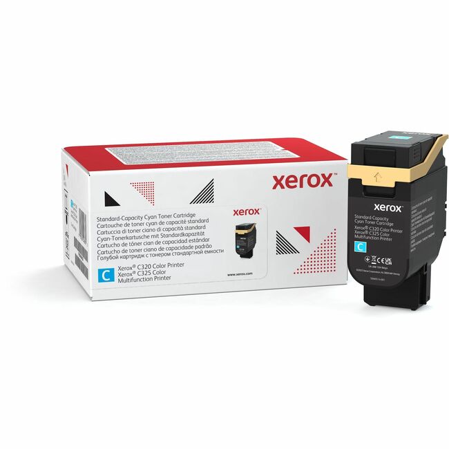 Xerox 006R04820 Genuine Xerox&reg; C320 Color Printer, C325 Color Multifunction Printer Cyan Standard capacity Toner Cartridge (1800 Pages) - 006R04820
