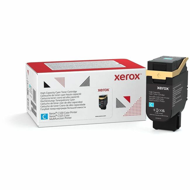 Xerox 006R04828 Genuine Xerox&reg; C320 Color Printer, C325 Color Multifunction Printer Cyan High capacity Toner Cartridge (5500 Pages) - 006R04828