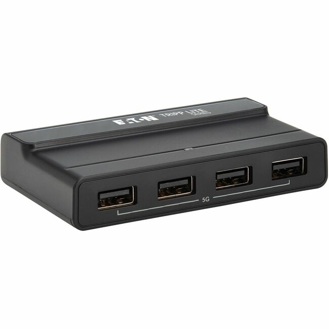 Eaton U315-2X4 Tripp Lite USB sharing switch with 2 USB-C hosts and 4 USB-A ports for easy device sharing and connectivity.