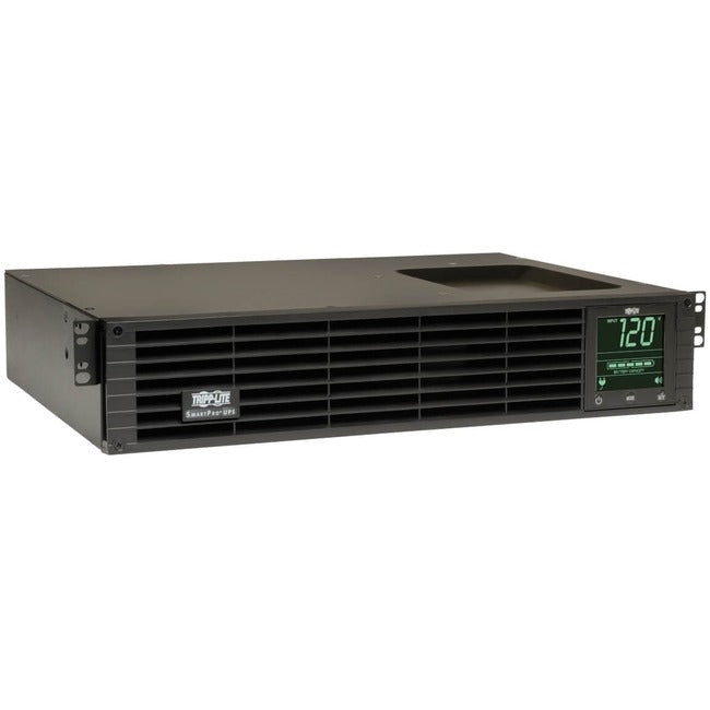 Eaton SMART1000RM2U Tripp Lite UPS with LCD display, 6 outlets, 120V, 1kVA, line-interactive sine wave, 2U rack/tower design