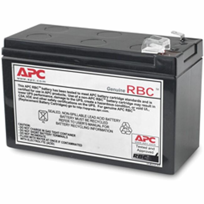 APC by Schneider Electric APCRBC110 APC Replacement Battery Cartridge, VRLA battery, 7Ah, 12VDC, 2-year warranty